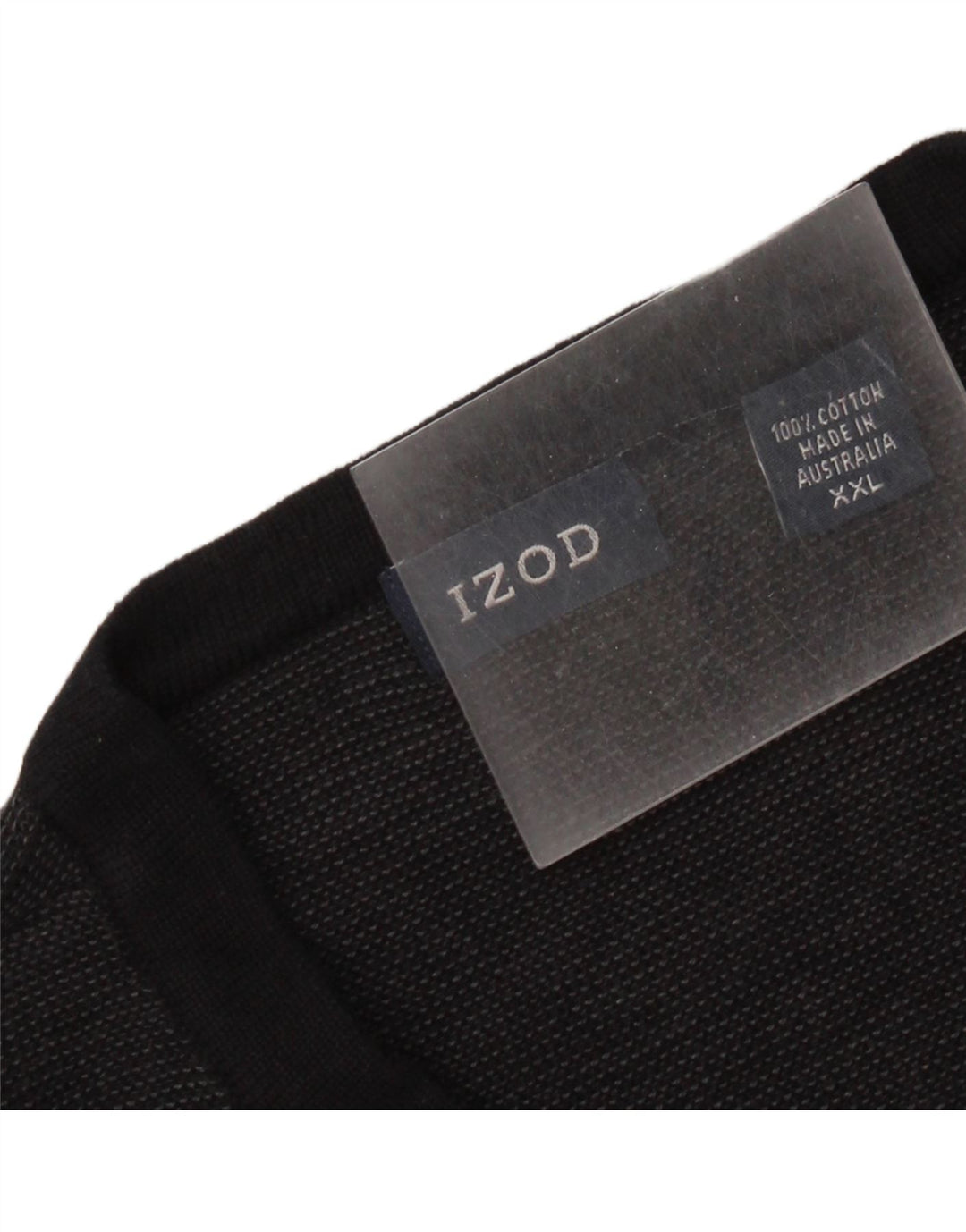 Pulover Izod pentru bărbați cu decolteu în V, bumbac negru 2XL