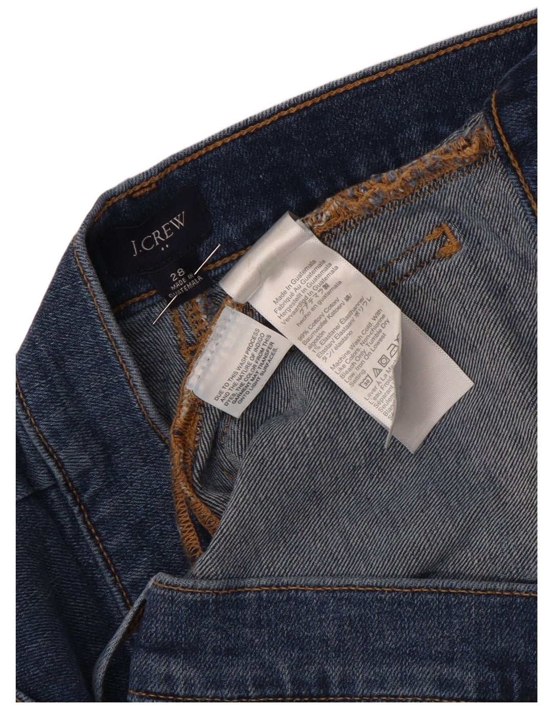 Pantaloni scurți din denim pentru femei J. Crew W28, bumbac albastru bleumarin mediu
