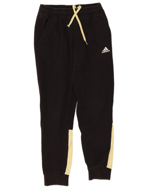 Pantaloni de trening pentru femei ADIDAS Pantaloni de jogging UK 10 Small Black Colorblock