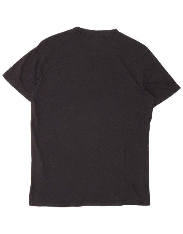 Tricou grafic Champion pentru bărbați Top mediu din bumbac negru