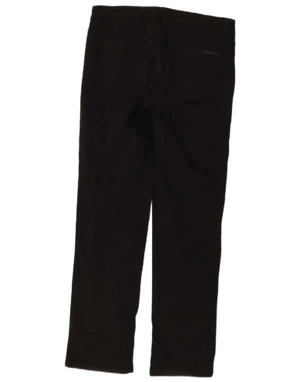 Blugi drepti pentru femei Calvin Klein US 10 Large W30 L32 Bumbac negru