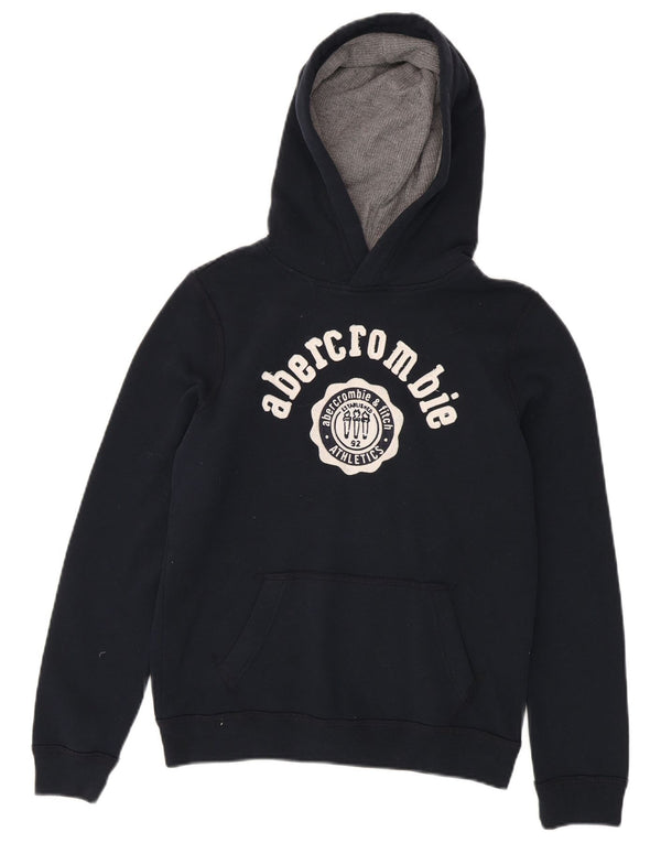 Pulover Abercrombie & Fitch pentru băieți, cu grafică, 13-14 ani, mare, bleumarin