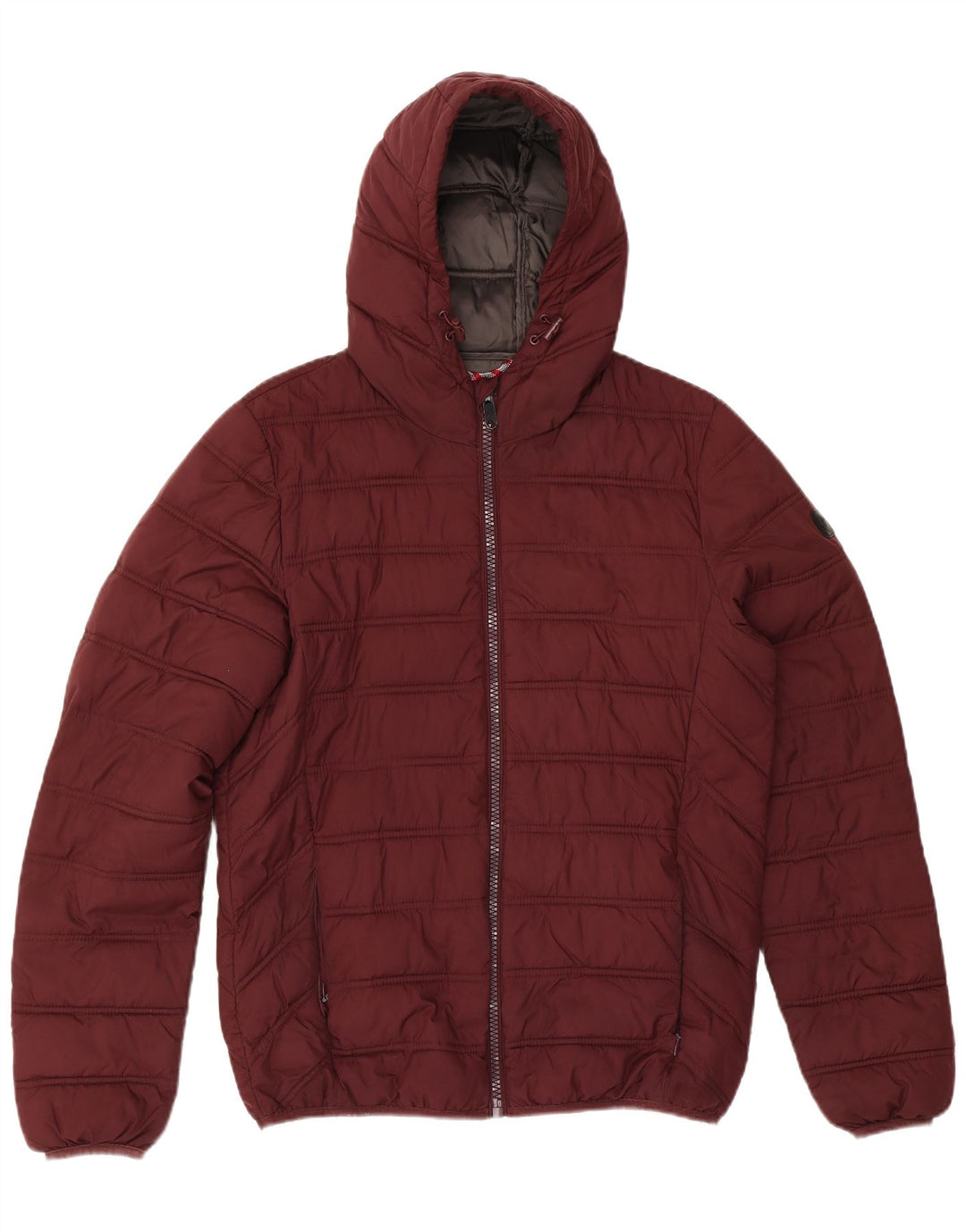 Jachetă căptușită cu glugă pentru bărbați Liu Jo UK 38 Medium Burgundy Poliester