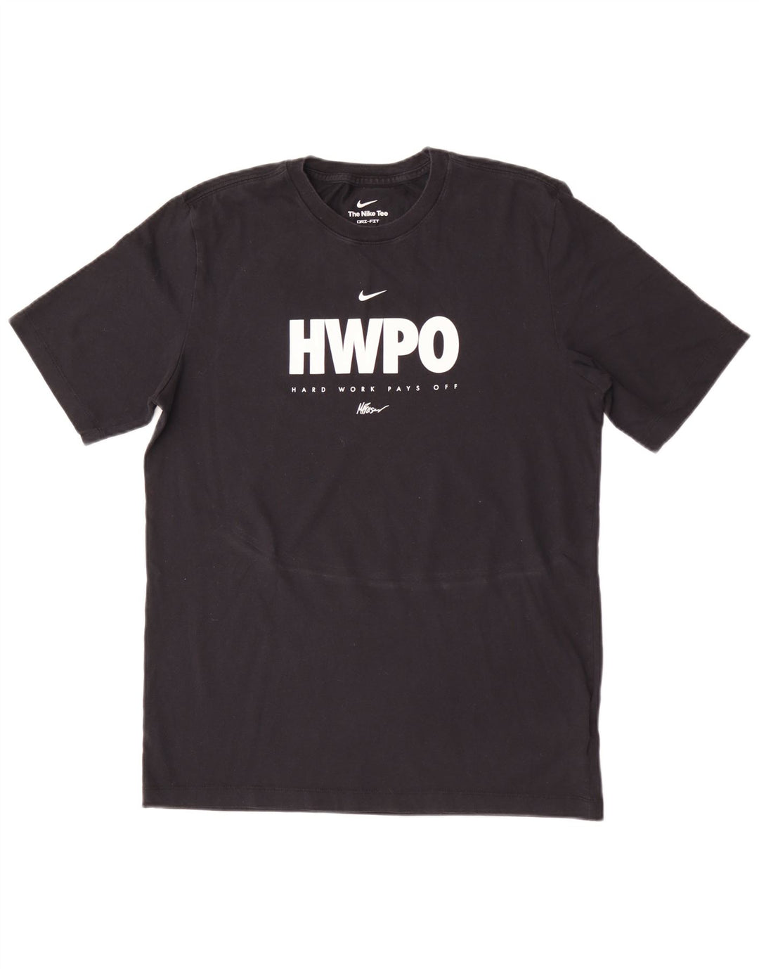 Tricou grafic Nike Dri Fit pentru bărbați Top, bumbac mediu negru