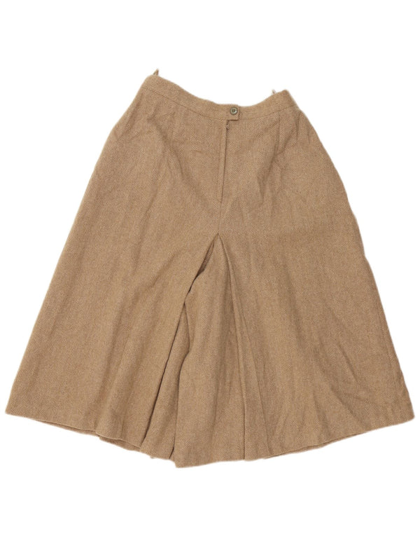 Pantaloni scurti cargo vintage pentru femei cu talie înaltă IT 48 XL W30 Bej Herringbone