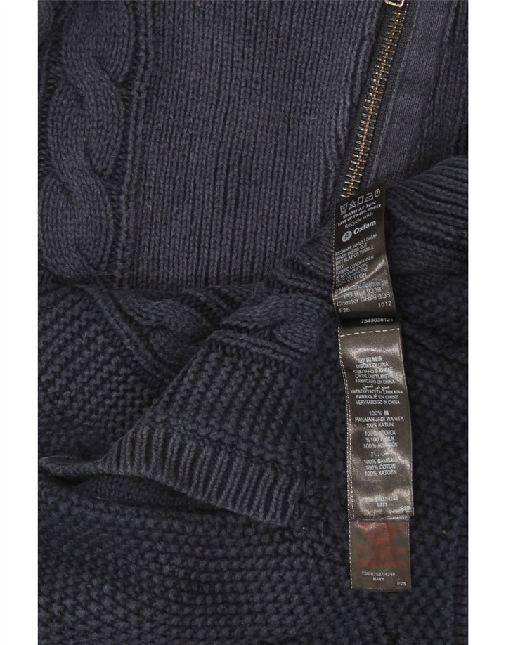 Pulover cardigan cu autograf pentru femei Marks & Spencer UK 14 mare bleumarin