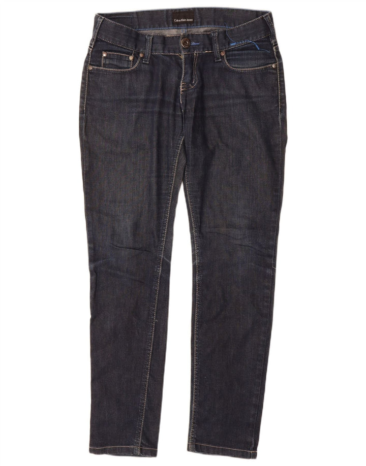 Blugi slim pentru femei Calvin Klein W27 L29 bumbac bleumarin