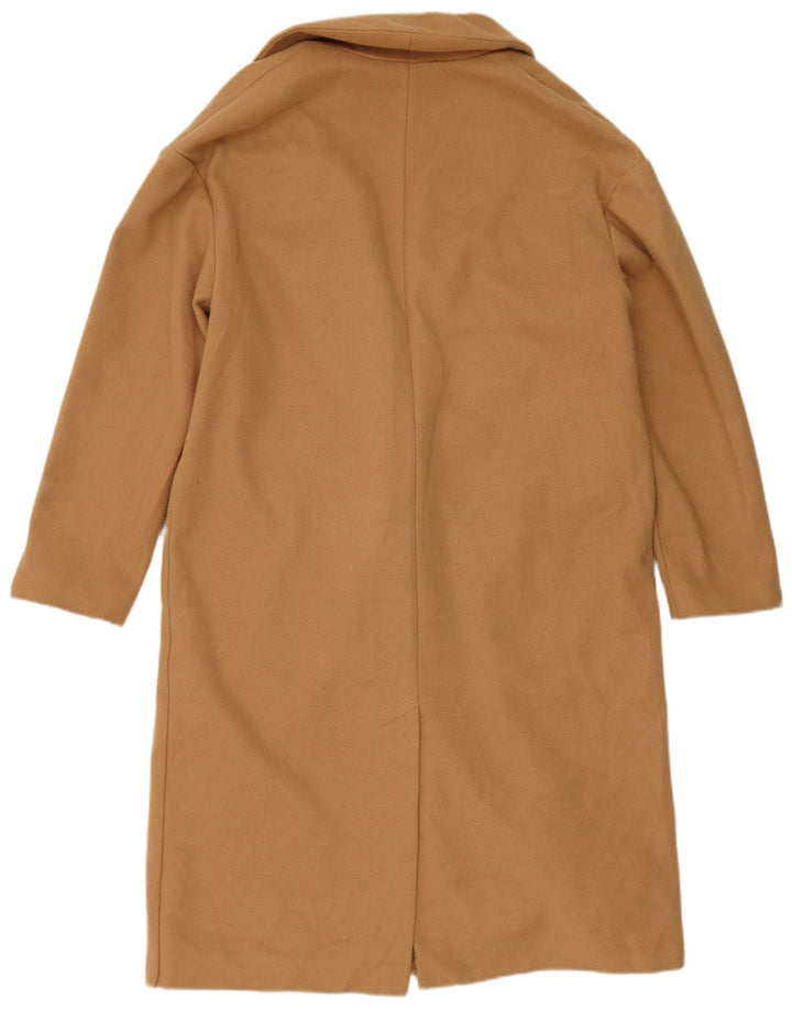 Topshop Palton dublu pentru femei UK 12 Medium Bej Poliester