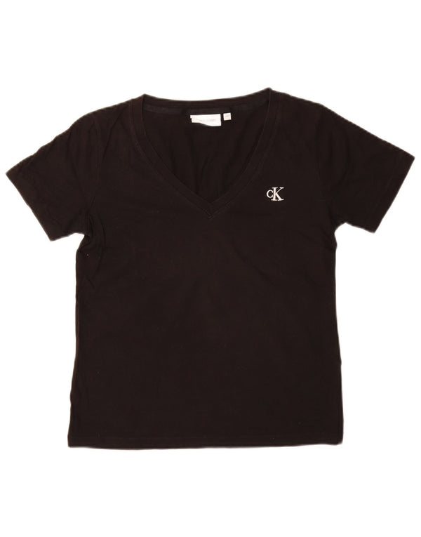 CALVIN KLEIN JEANS Tricou pentru femei Top UK 2 XS Bumbac negru