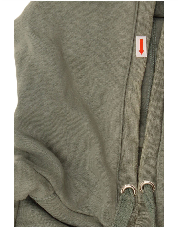 HURLEY Pulover cu glugă cu grafic pentru femei UK 14 Bumbac verde mediu