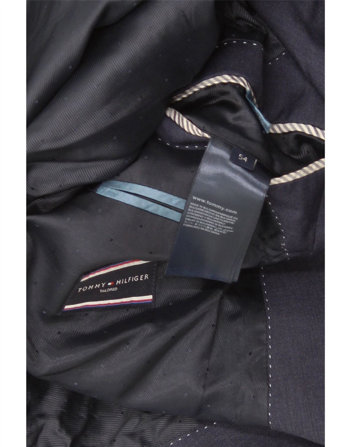 Jachetă blazer croită pentru bărbați Tommy Hilfiger cu 2 nasturi IT 54 2XL bleumarin