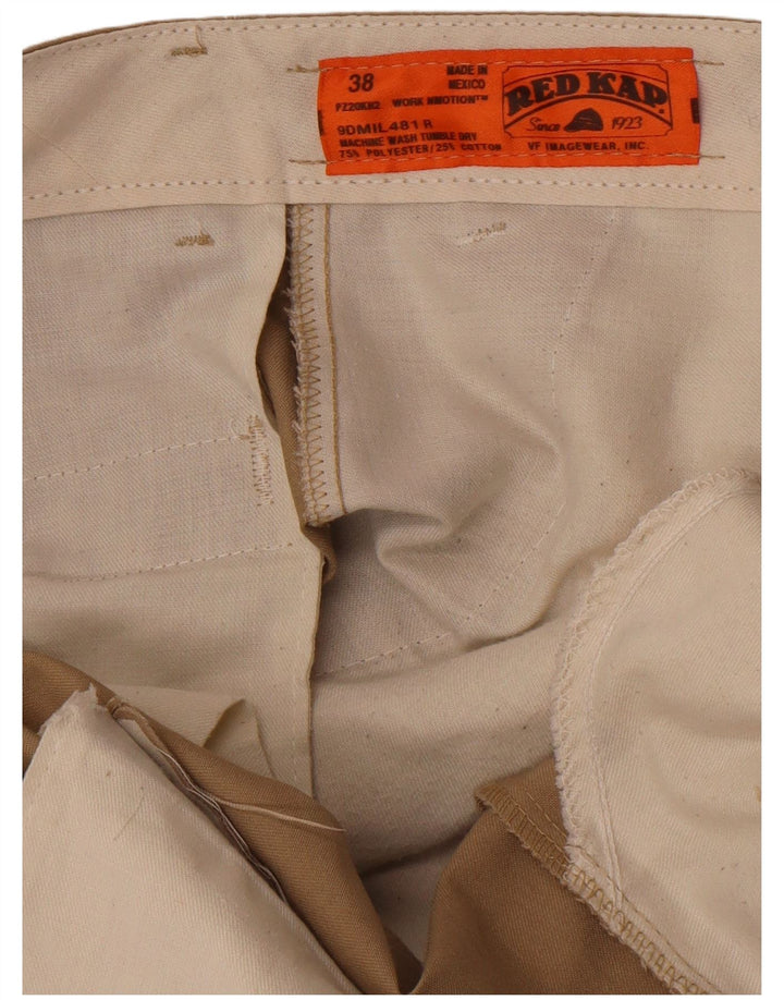 Pantaloni chino drepți pentru bărbați Red Kap W38 L30 poliester bej