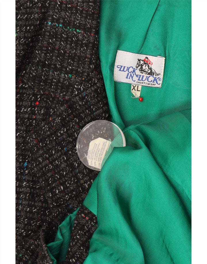 Luck in Luck jachetă pentru bărbați cu 3 nasturi, UK 42 XL, lână gri cu pete