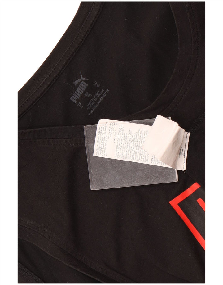 Puma Mens Graphic Vest Top XL Bumbac negru