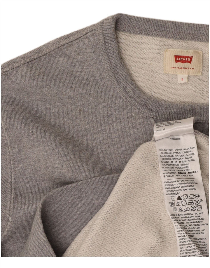Hanorac grafic pentru bărbați LEVI'S Pulover mic, gri, bumbac