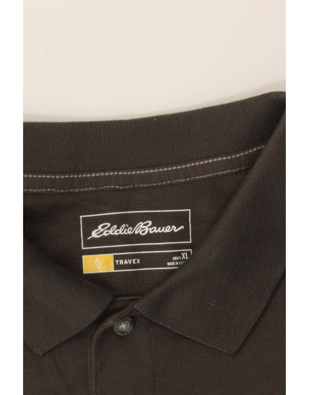 EDDIE BAUER Mens Polo Shirt XL Grey Cotton Vintage Eddie Bauer and Second-Hand Eddie Bauer from Messina Hembry 