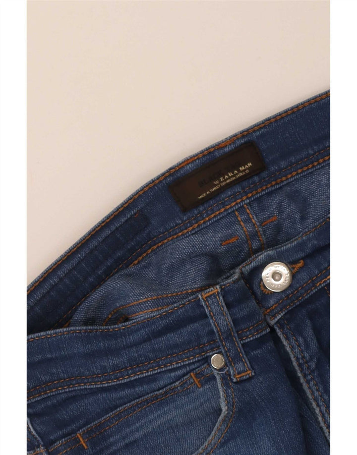 Blugi slim pentru bărbați Zara EU 40 Medium W31 L31 Albastru