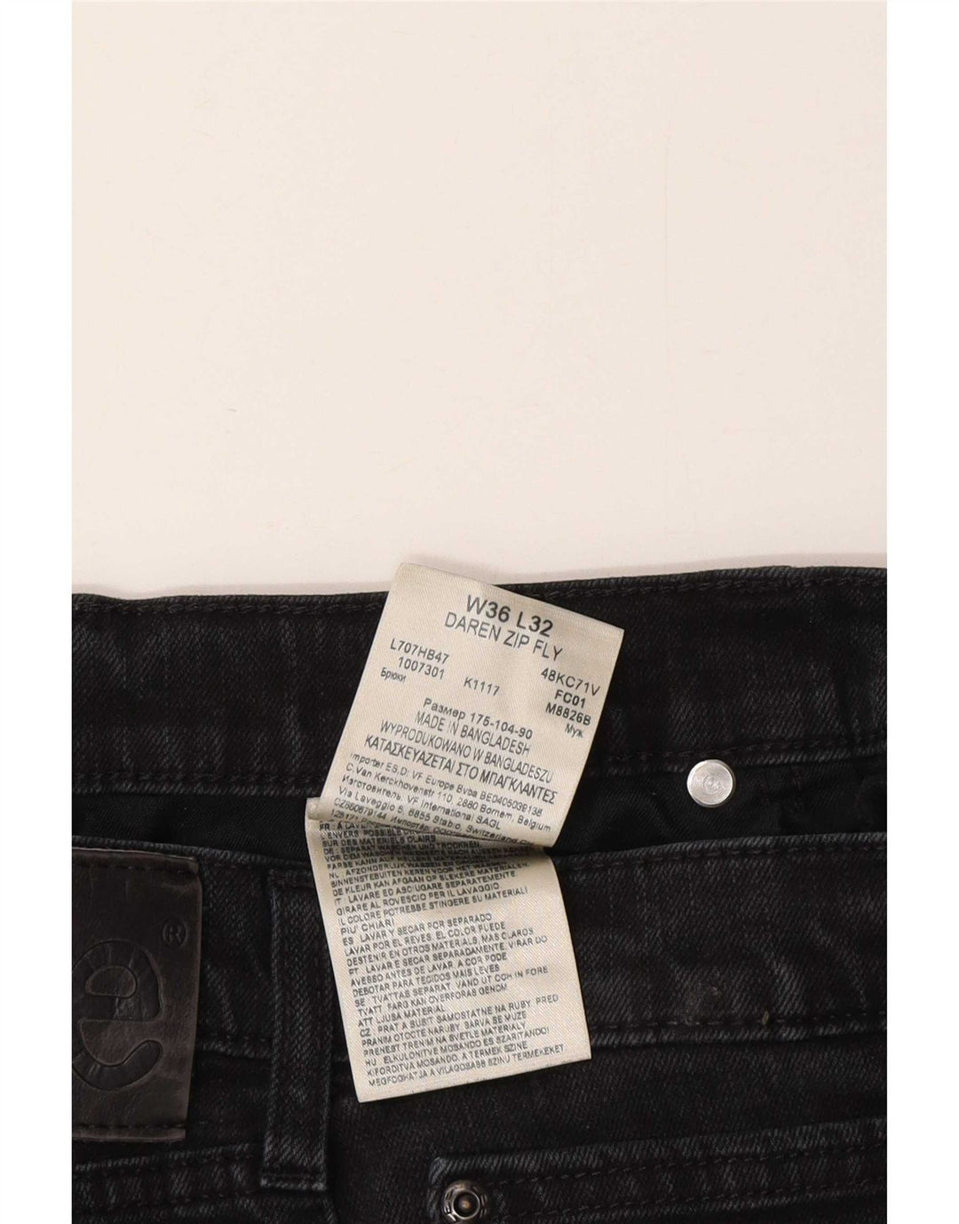 Blugi Lee pentru bărbați Daren Zip Fly Slim W36 L32 bumbac gri