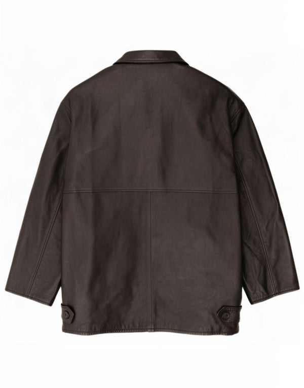 Geacă de piele vintage pentru bărbați IT 52 XL neagră