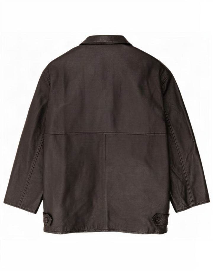 Geacă de piele vintage pentru bărbați IT 52 XL neagră