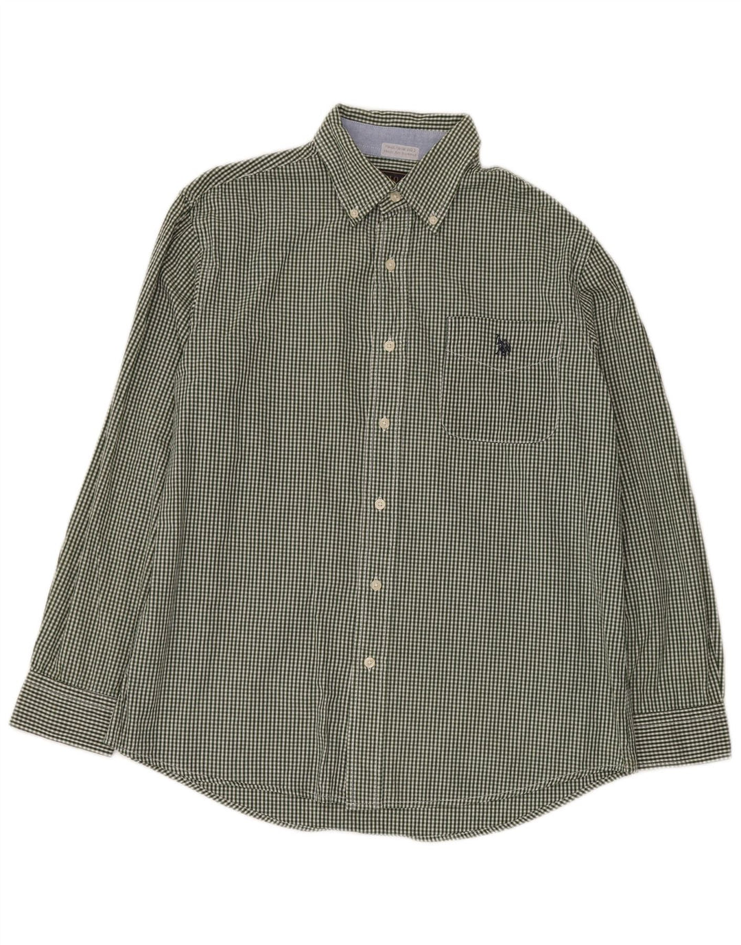 U.S. POLO ASSN. Cămașă pentru bărbați, verde mediu, bumbac