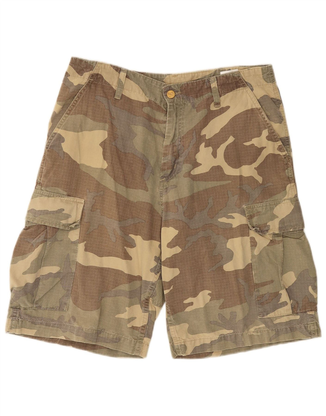 Pantaloni scurți cargo pentru bărbați CARHARTT W31, bumbac camuflaj, multicolor, mediu