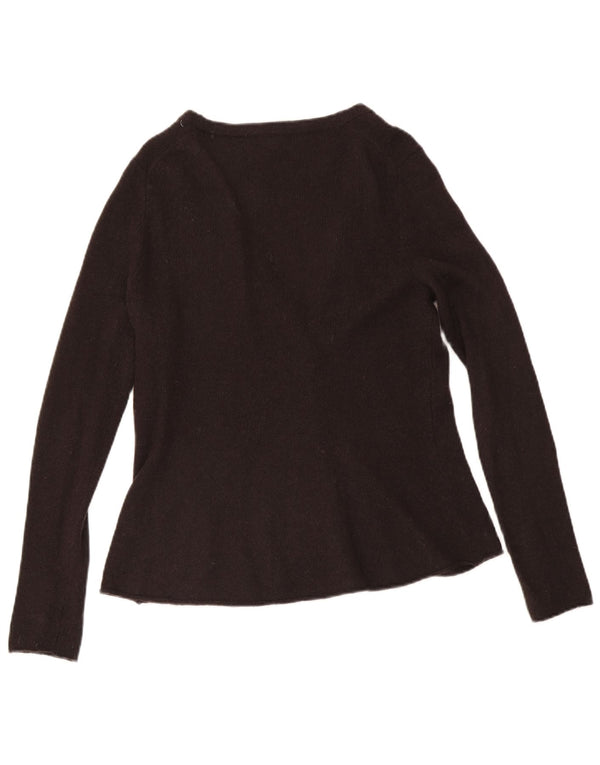 Pulover cardigan Hobbs pentru femei UK 14 Medium Brown Lambswool