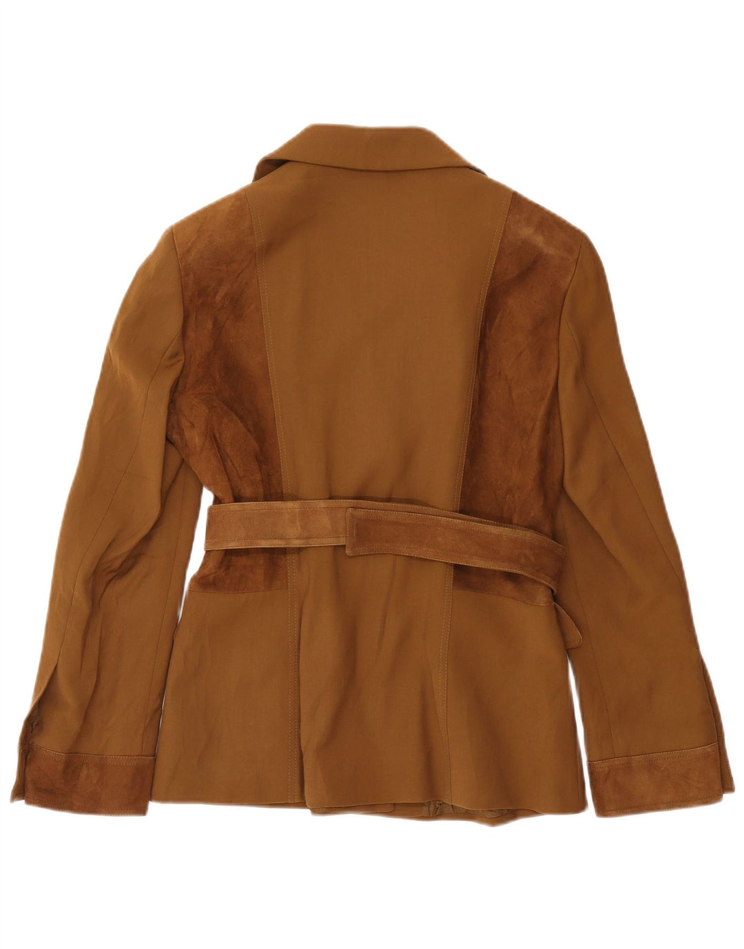 Paola Antonini Jachetă Blazer Femei UK 16 Mare Lână Maro