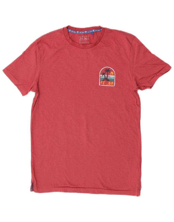 Tricou grafic pentru bărbați Fat Face Top mic, roz, bumbac, plajă