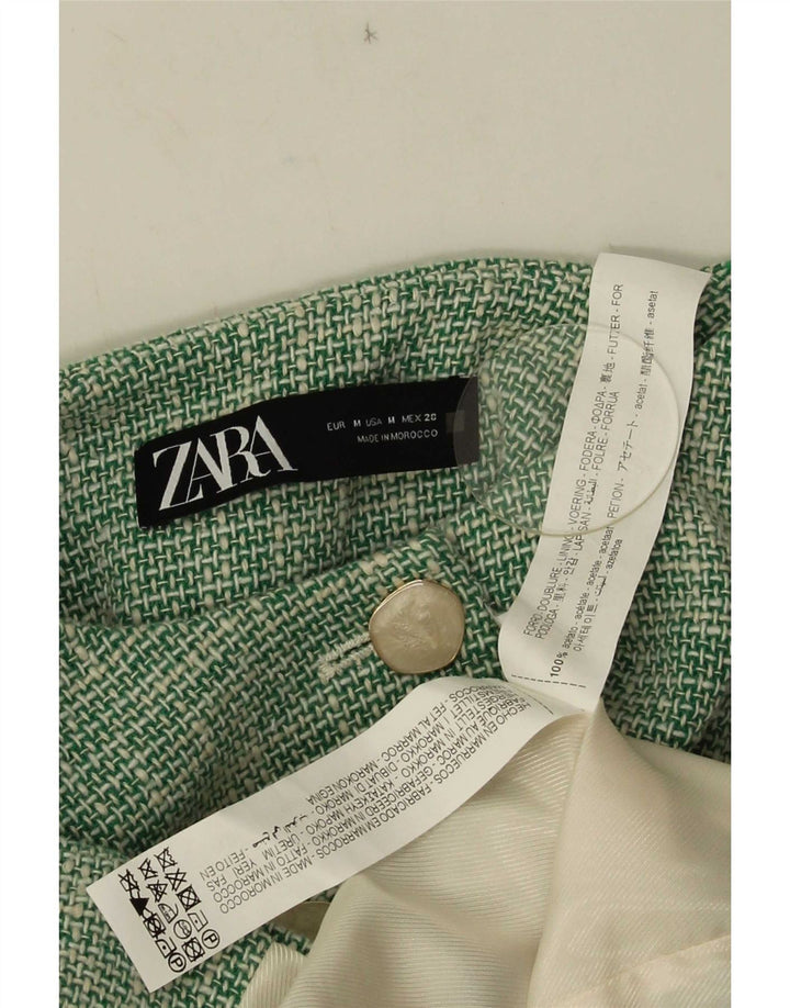Jachetă Blazer pentru femei Zara cu 3 nasturi UK 14 Acetat verde mediu