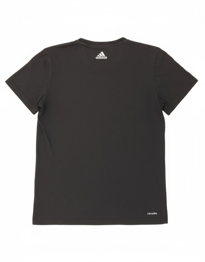 ADIDAS Womens Climalite Graphic T-Shirt Top UK 14 Medium Black