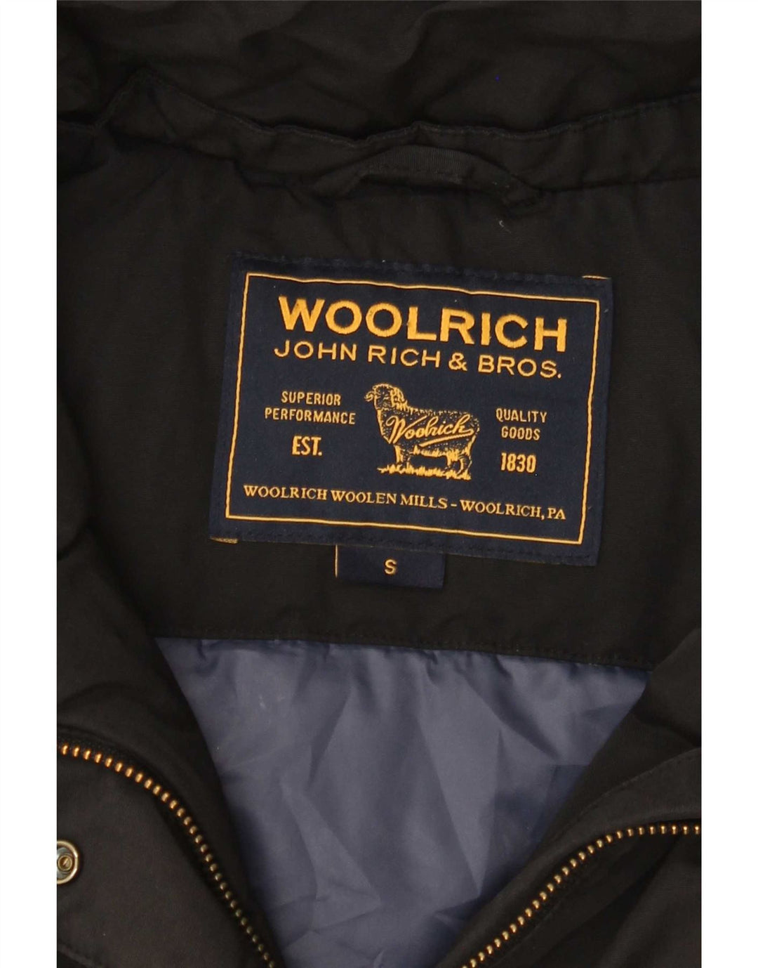 Palton căptușit pentru femei Woolrich UK 10 Small Black