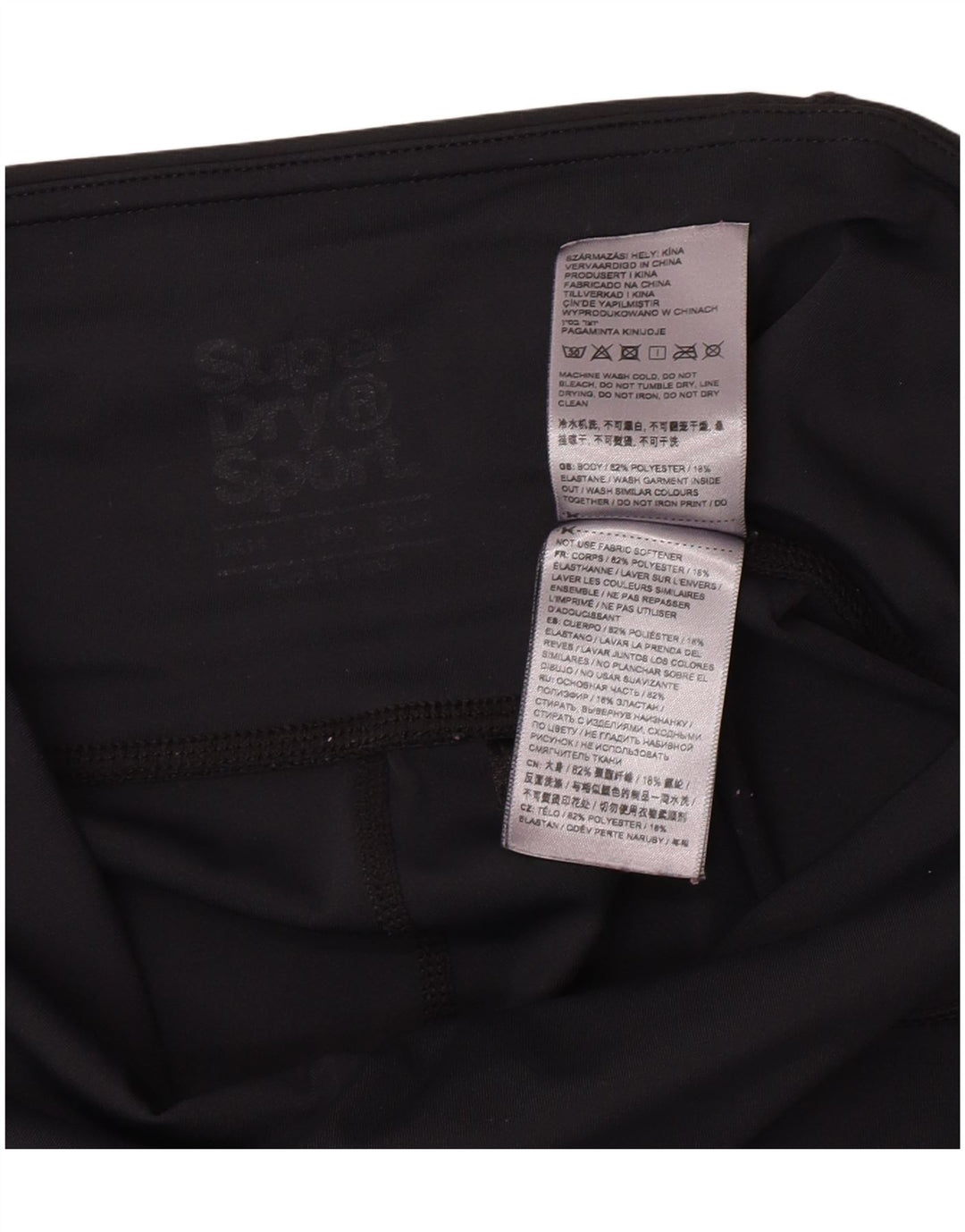 Leggings grafic Superdry pentru femei UK 14 Poliester mediu negru