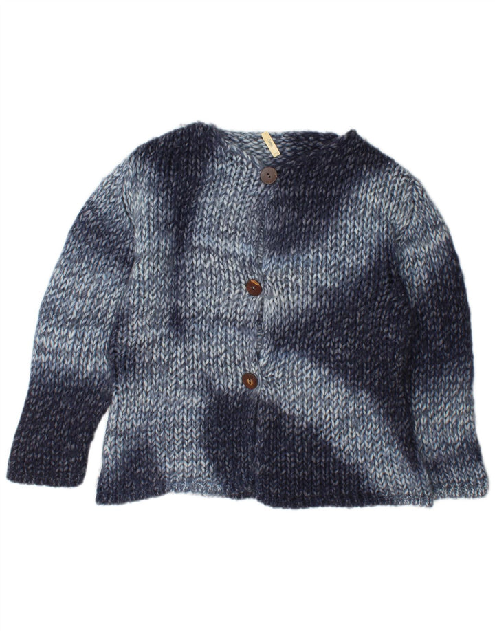 Pulover cardigan Bottega pentru femei UK 16 mare Lână bleumarin