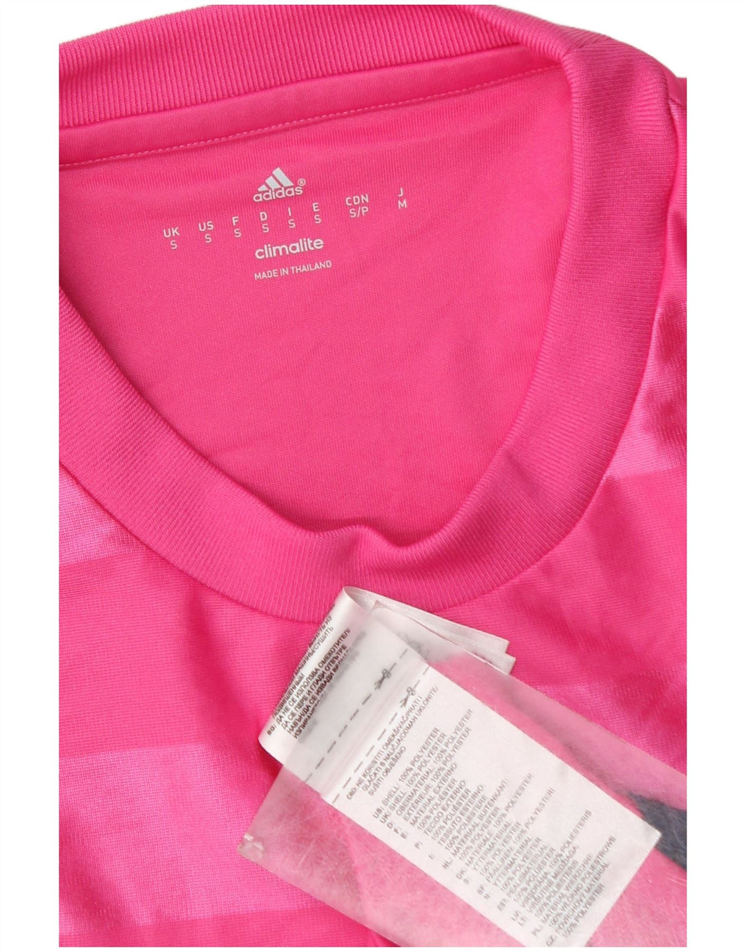 Tricou Adidas Climalite pentru bărbați Top mic, roz, poliester cu dungi