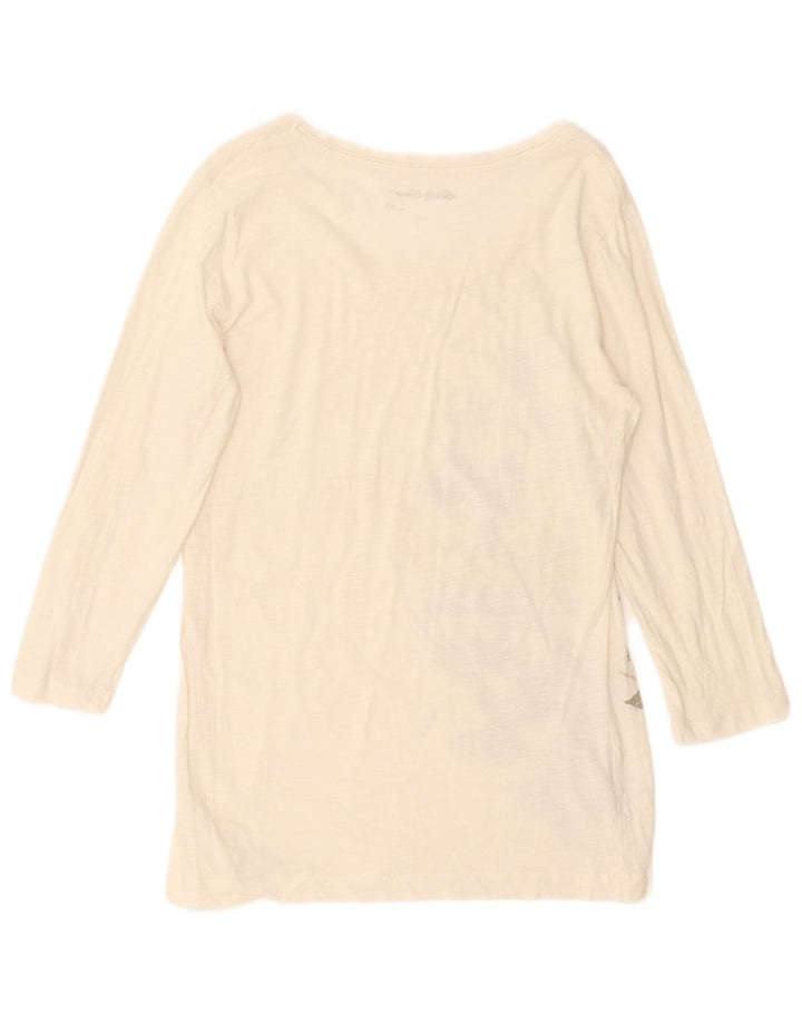 Top cu tunică pentru femei Eddie Bauer UK 12 Medium Off White Floral