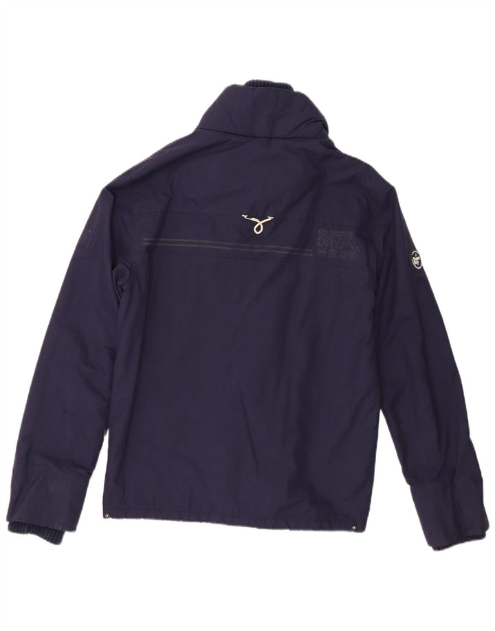 Superdry Windtrekker Windbreaker Jacket pentru femei UK 10 Mic bleumarin
