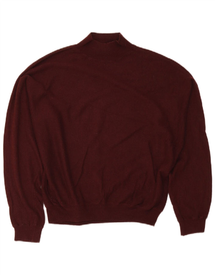 Pulover pentru femeie cu gât țestoasă supradimensionat Zara UK 14 Burgundy mediu
