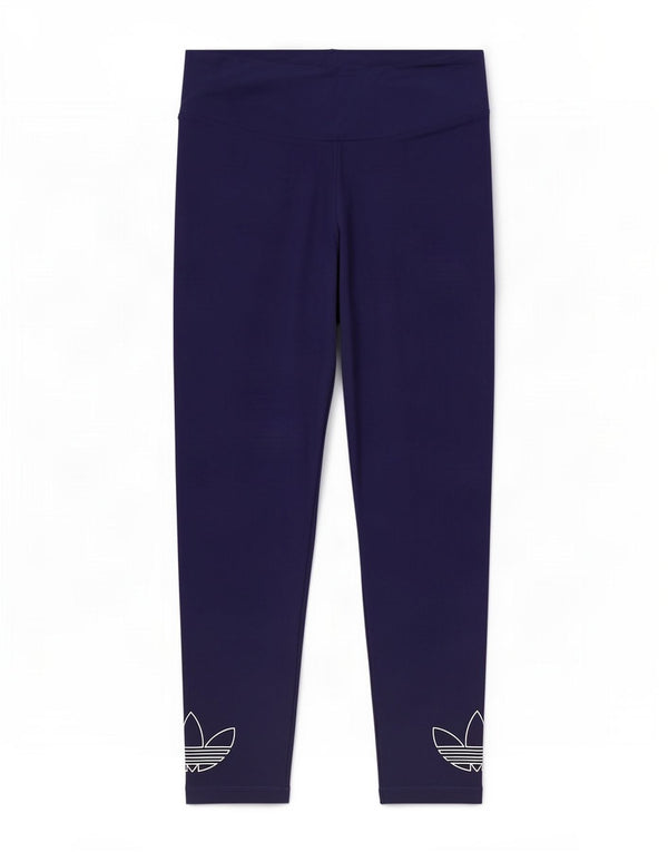 Leggings cu grafic pentru femei Adidas UK 28/30 3XL Bumbac bleumarin