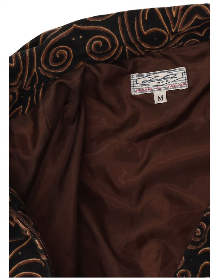 Jachetă vintage pentru femei, UK 14 Medium Black Paisley