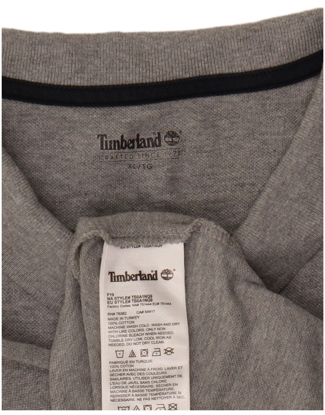 Tricou polo pentru bărbați Timberland XL bumbac gri