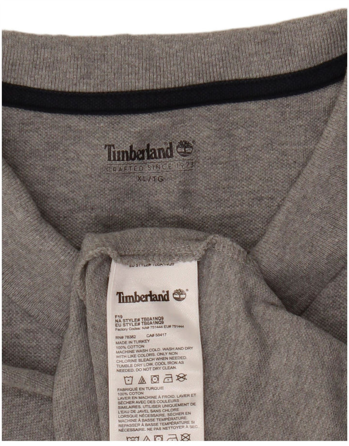 Tricou polo pentru bărbați Timberland XL bumbac gri