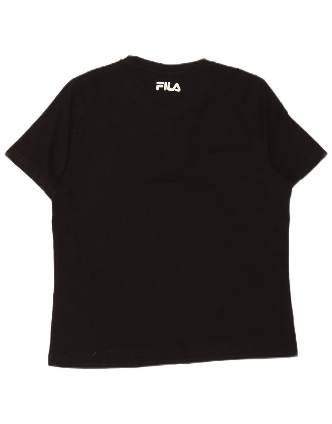 FILA Womens Graphic T-Shirt Top UK 10 Small Black