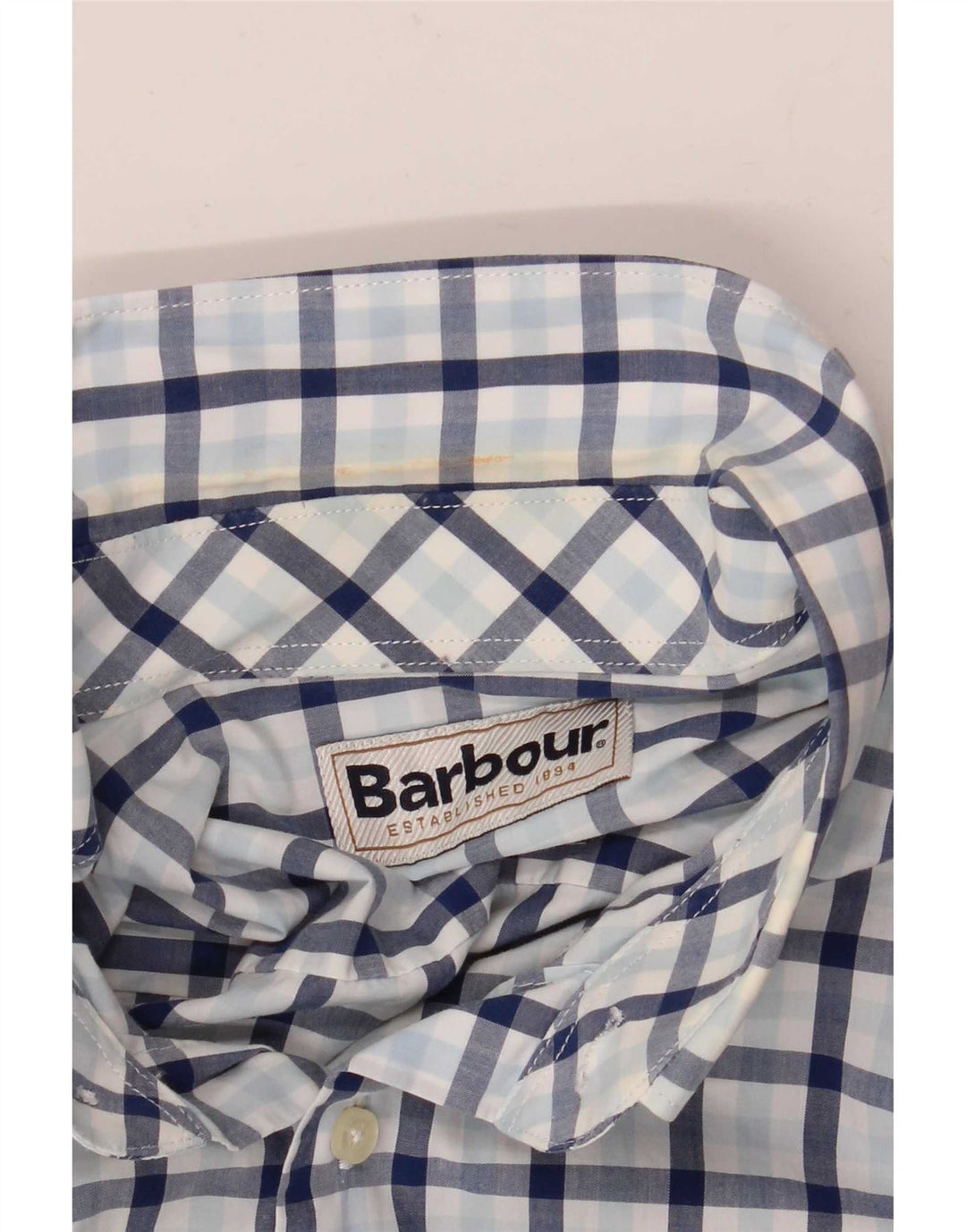 Cămașă Barbour pentru bărbați, mare, albastru, din bumbac