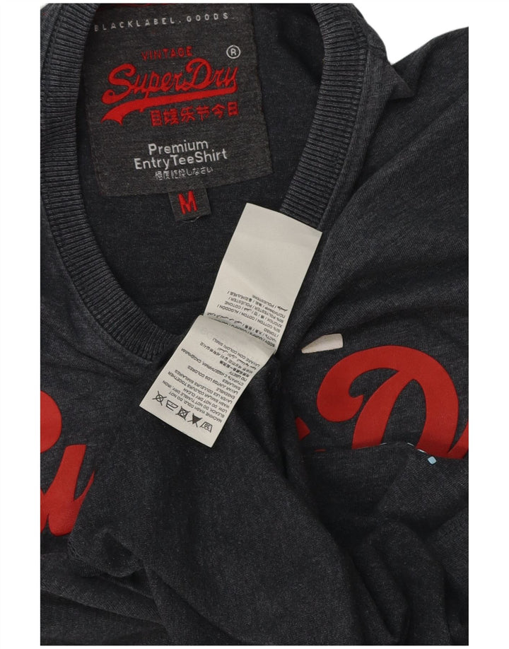 Tricou grafic pentru bărbați Superdry Top din bumbac gri mediu
