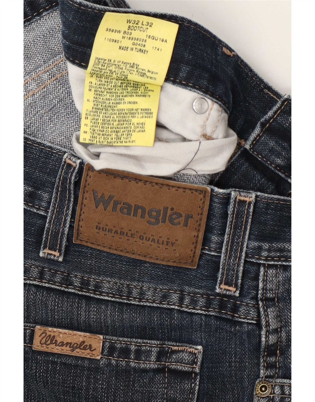 Blugi pentru bărbați Bootcut Wrangler W32 L32 bumbac bleumarin
