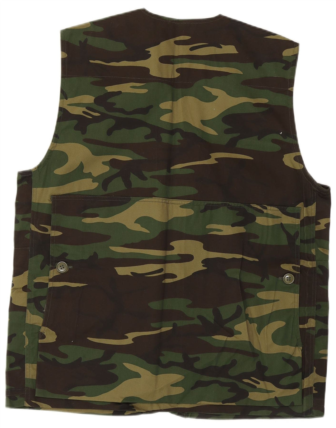 Gilet utilitar vintage pentru bărbați IT 48 Medium Green Camouflage Poliester Army