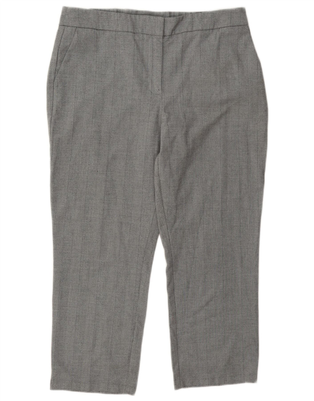 Pantaloni tăiați pentru femei Marks & Spencer UK 14 Large W34 L24 Gri Poliester
