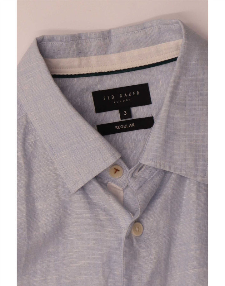 Cămașă Ted Baker pentru bărbați, cu o formă regulată, mărimea 3, in albastru mediu