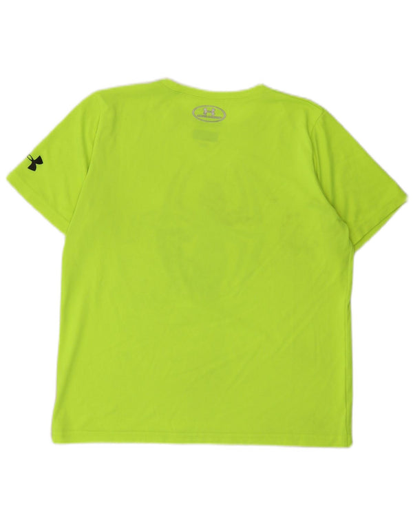Tricou grafic Under Armour pentru băieți Heat Gear Top 13-14 ani XL verde